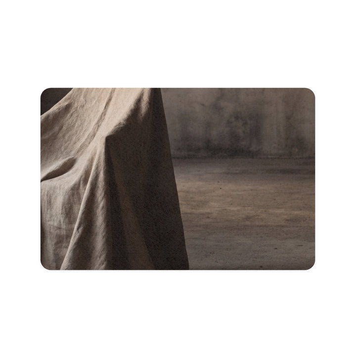 Pet Food Mat - Draped Silence Still Life Art - Shadowed Sanctuary