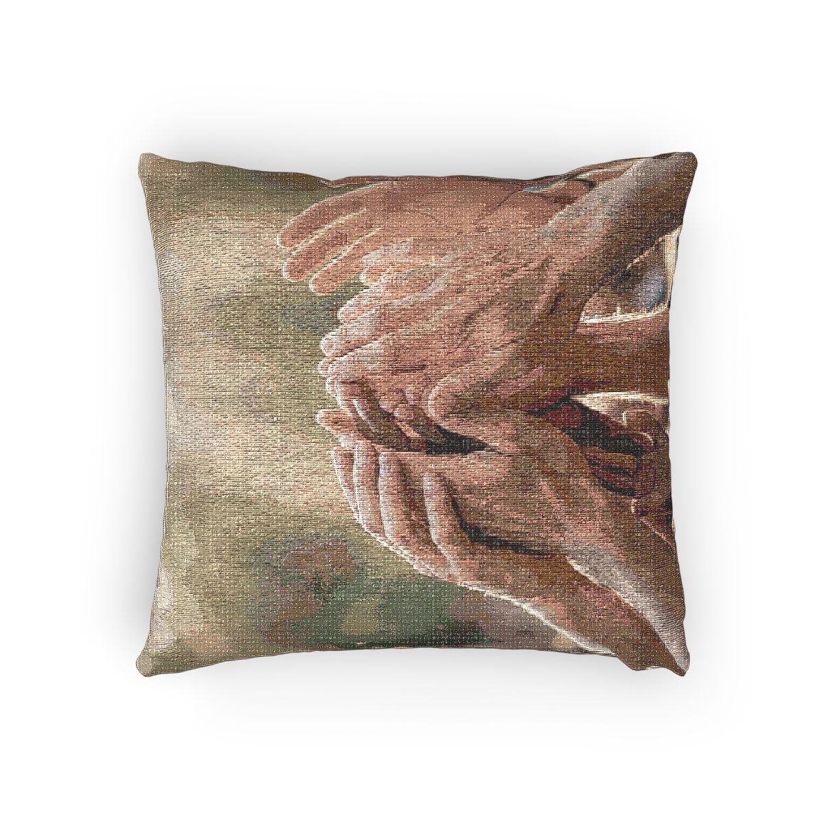 Woven Pillow - Golden Rays of Unity Wall Art | Echovira...