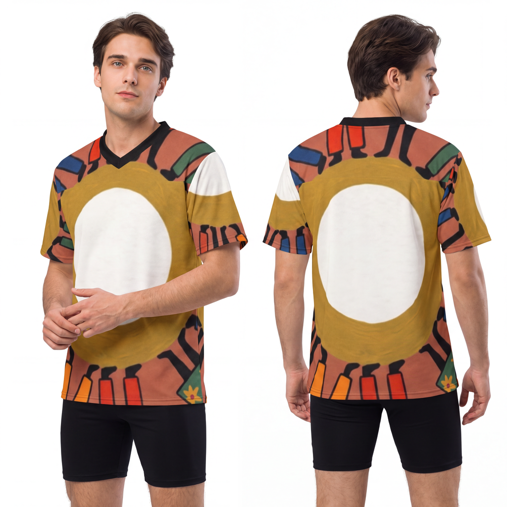 Men's Football Jersey - Unity Mandala Art | Echovira Gallery