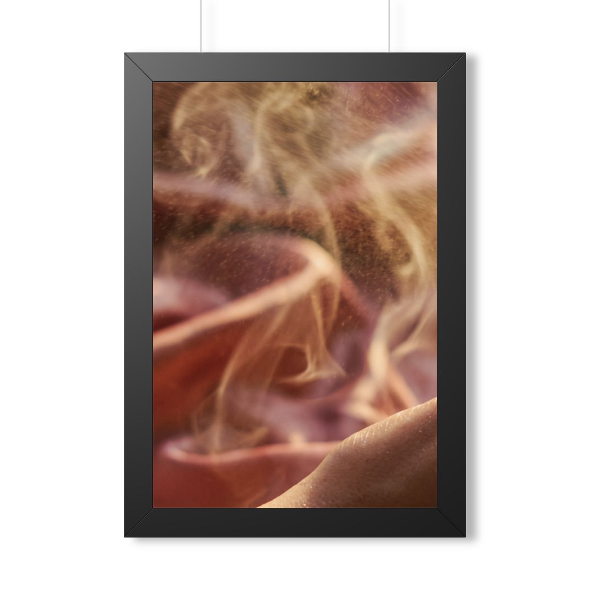 Framed Vertical Poster - Golden Mist Perfume Ritual Art —......