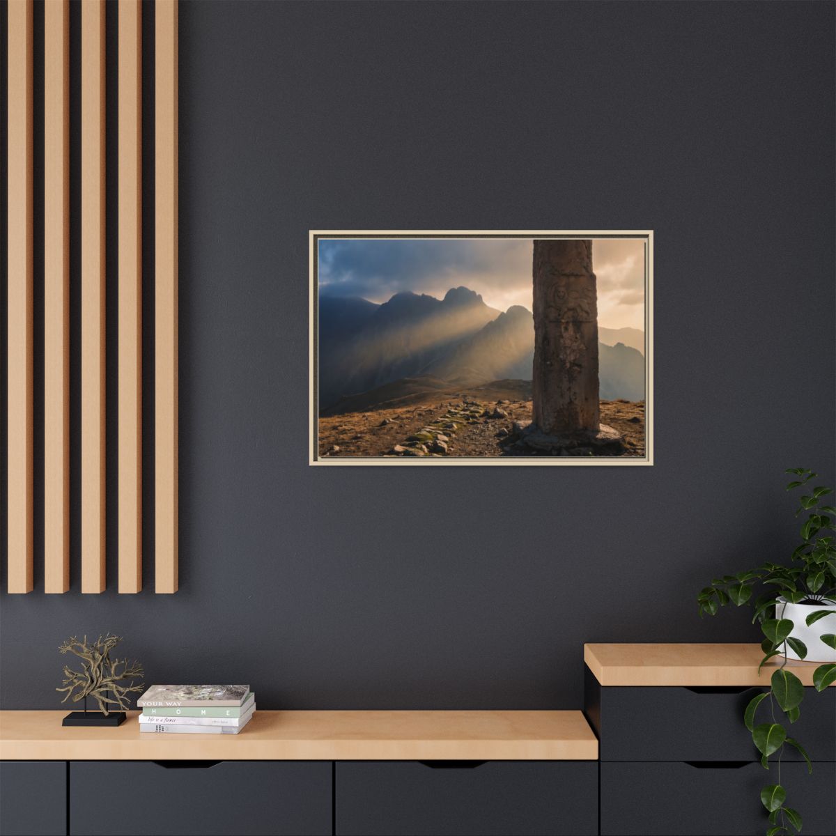 Framed Matte Canvas - Sun Peak