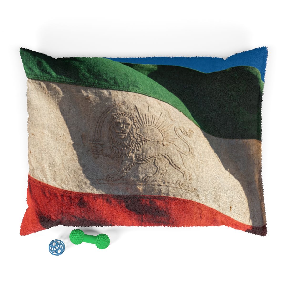 Pet Bed - Vintage Persian Lion and Sun Flag Art | Echovira...