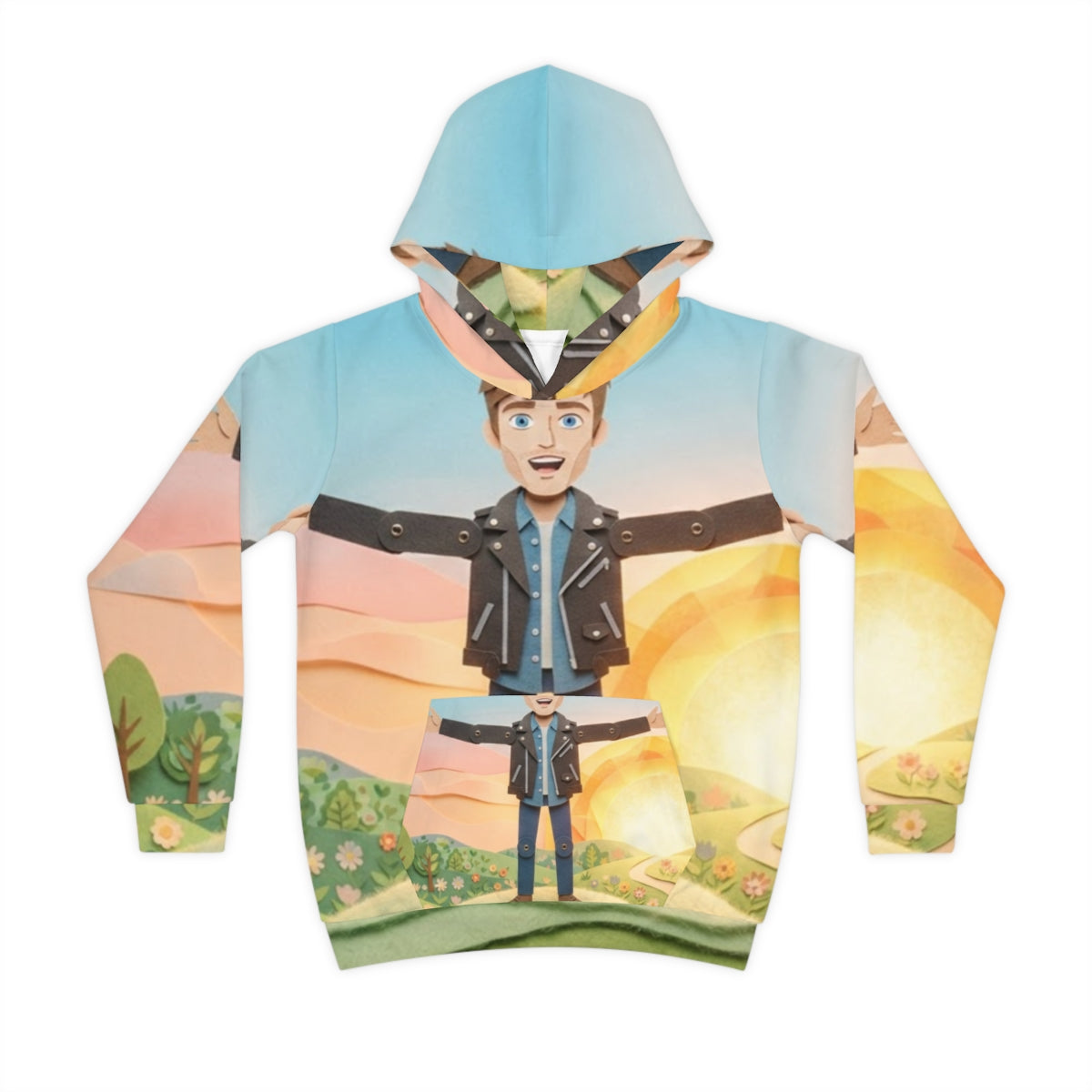 Children's Hoodie - Sunny Meadow Adventure | Echovira...