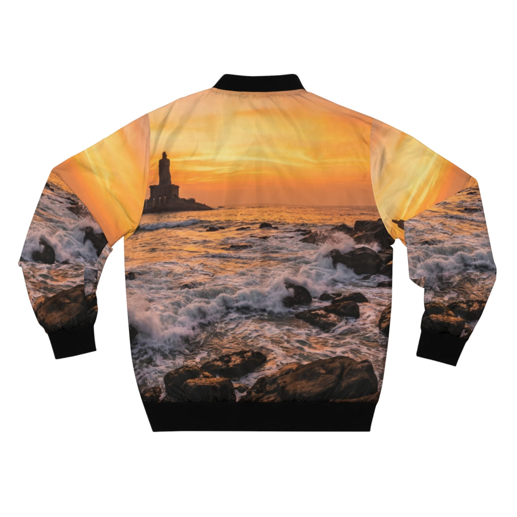 Men's Bomber Jacket - Majestic Ocean Dawn