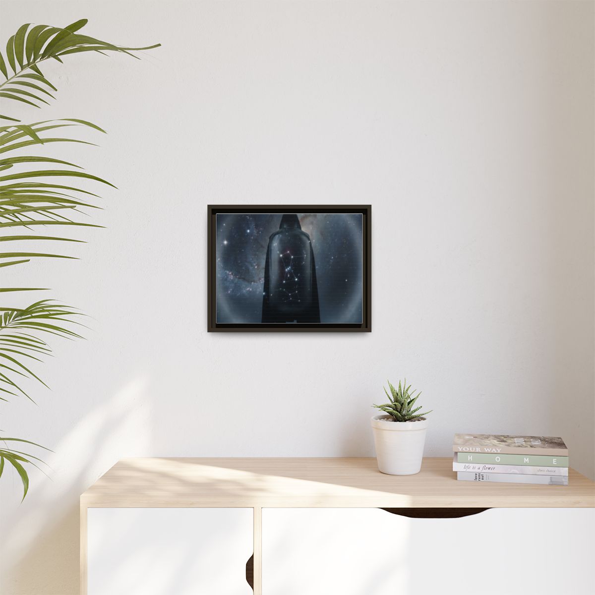 Matte Canvas, Framed - Cosmic Sentinel Orion Constellation...