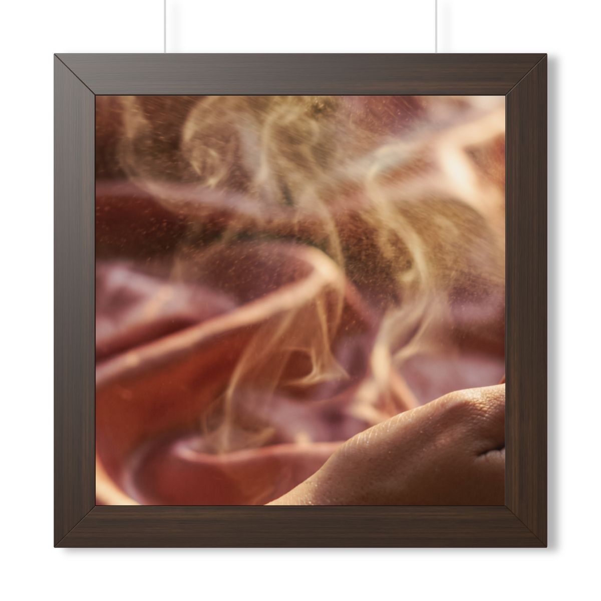 Framed Vertical Poster - Golden Mist Perfume Ritual Art —......