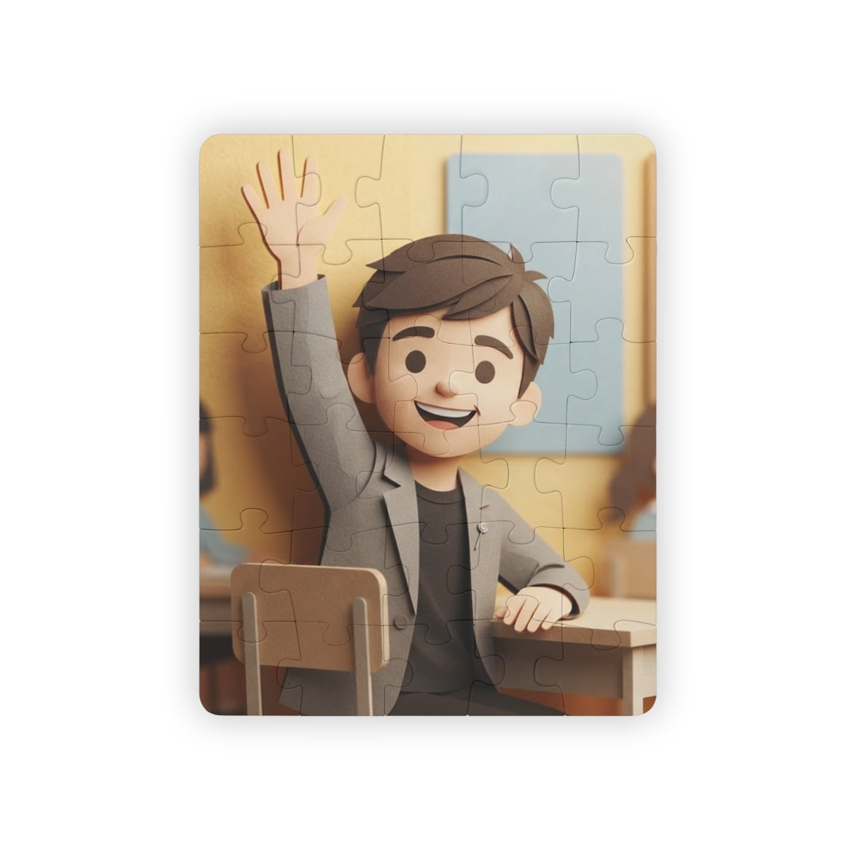 Kids' Puzzle 30-Piece - Curious Student | Echovira Gallery