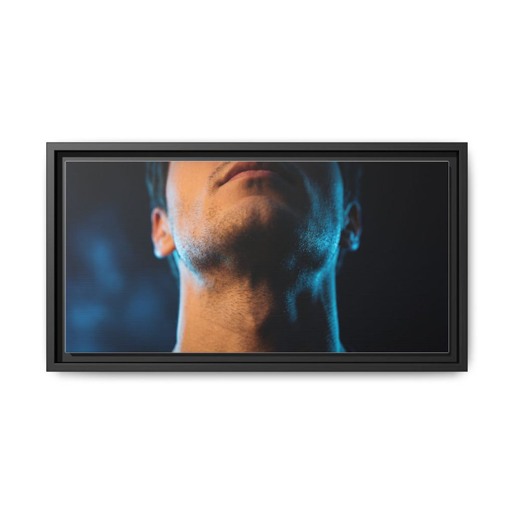 Framed Matte Canvas - Neon Pulse Core — Black / 1.25"