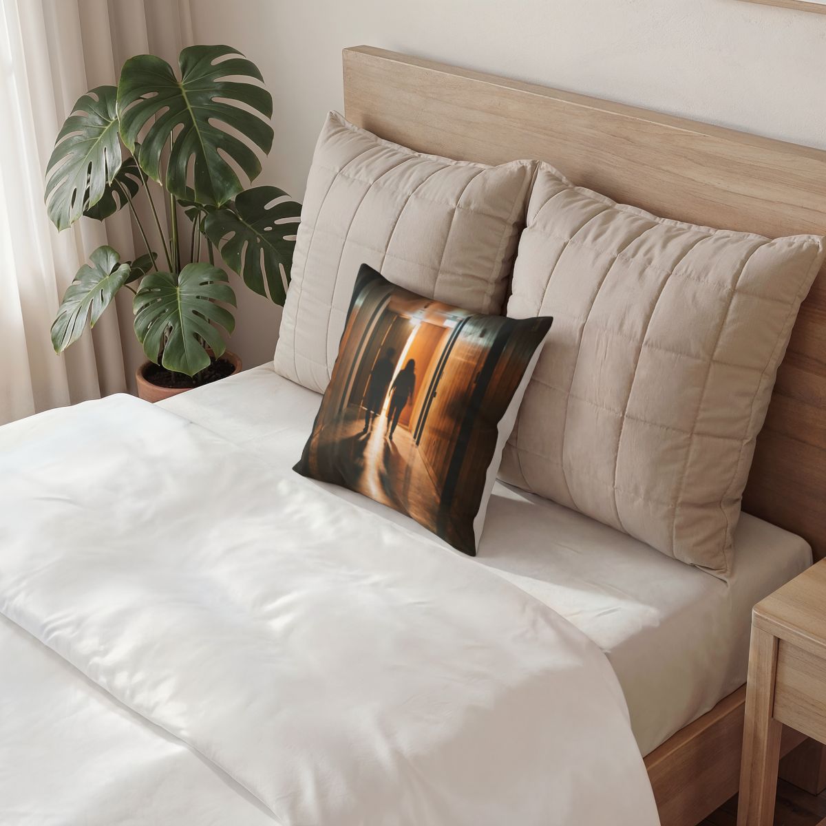 Poly Velvet Pillow - Amber Passage | Echovira Gallery