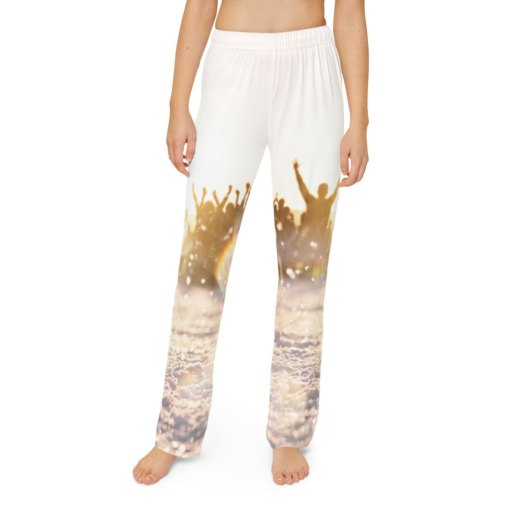 Kids Lounge Pants with Golden Hour Crowd Art