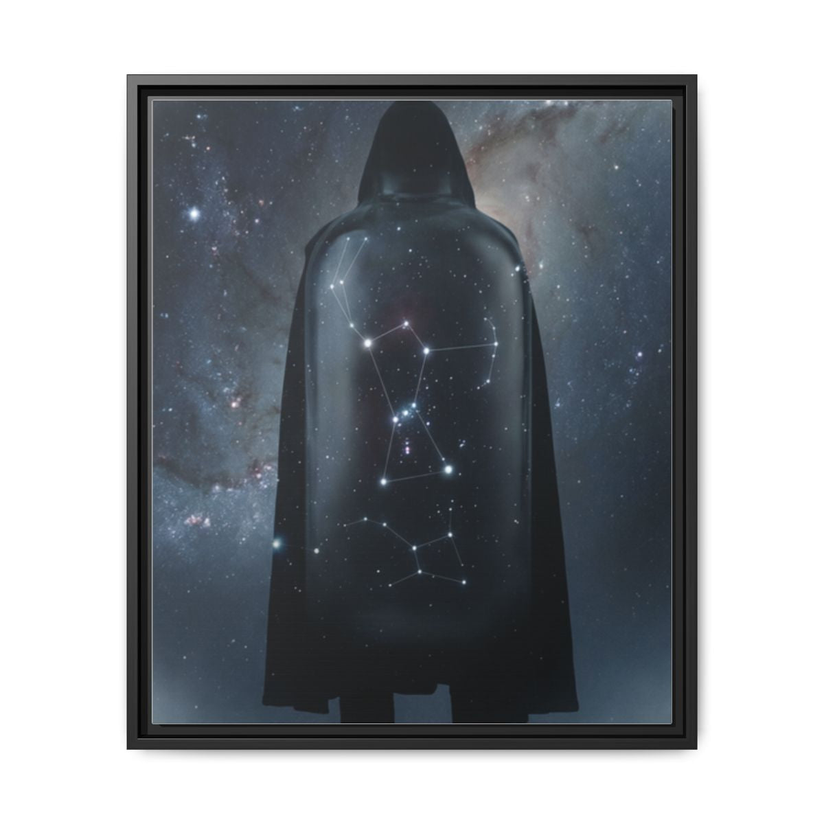 Framed Matte Canvas - Cosmic Sentinel — Black / 1.25" (8×10, 9×12, 11×14, 12×16, 10×20, 12×18, 16×20, 16×24, 18×24, 12×36, 20×24, 16×32, 20×30, 24×30, 24×32, 16×48, 24×36, 24×48, 30×40, 20×60, 32×48, 30×60 & 40×60)