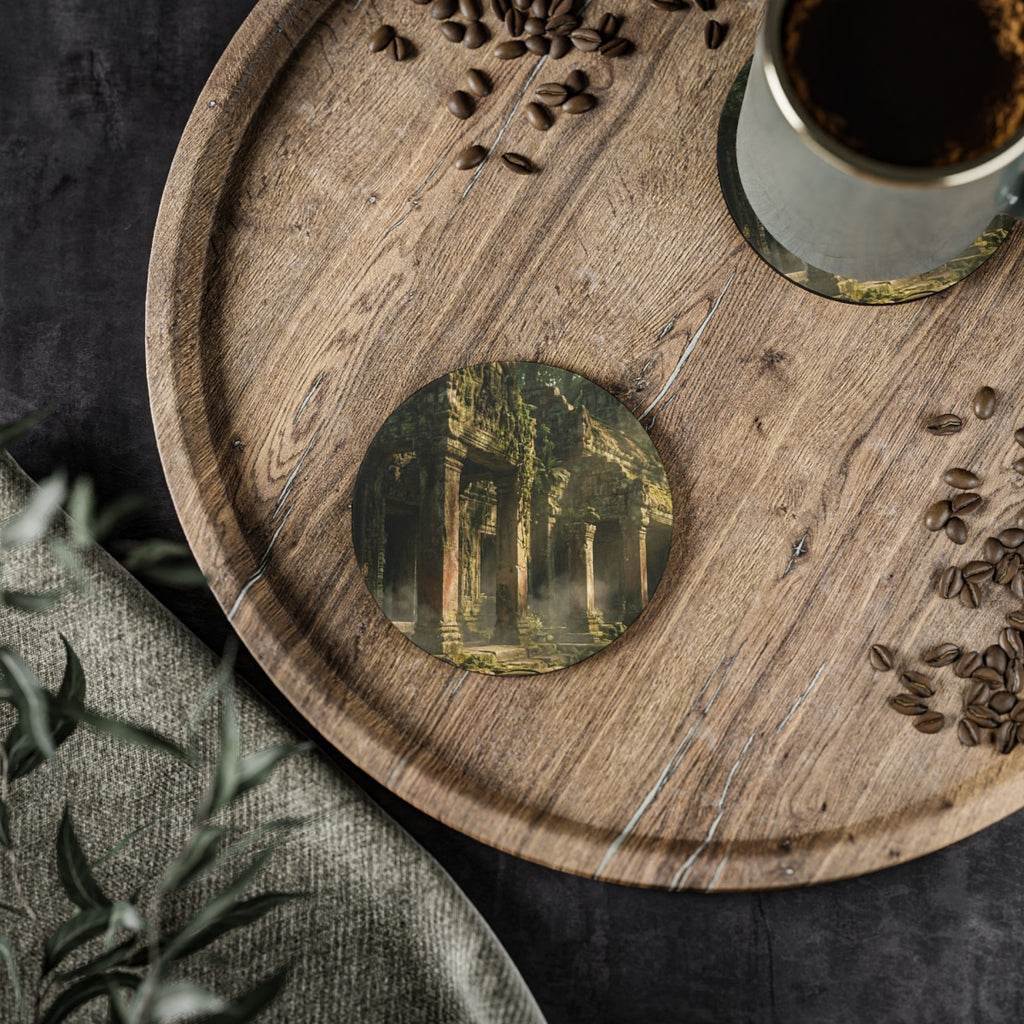 Coasters - Mossy Temple Sanctuaries (1 & 4 pcs) | Echovira...