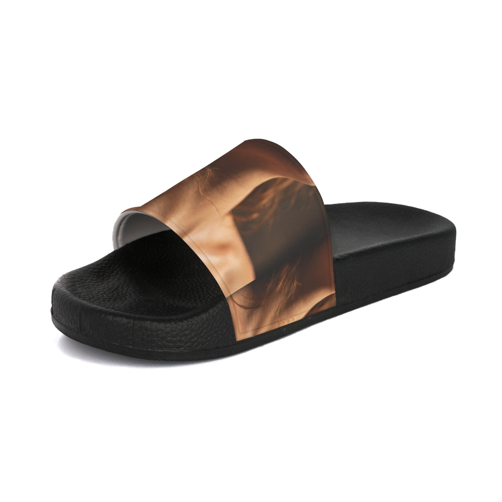 Women's Slide Sandals - Intimate Shadows Collage Art |...