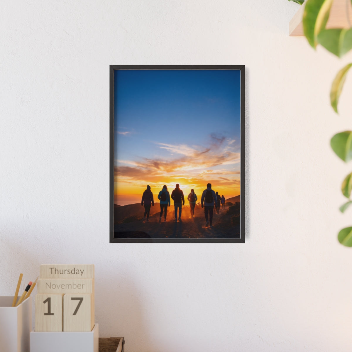 Posters with Wooden Frame - Sunrise Journey