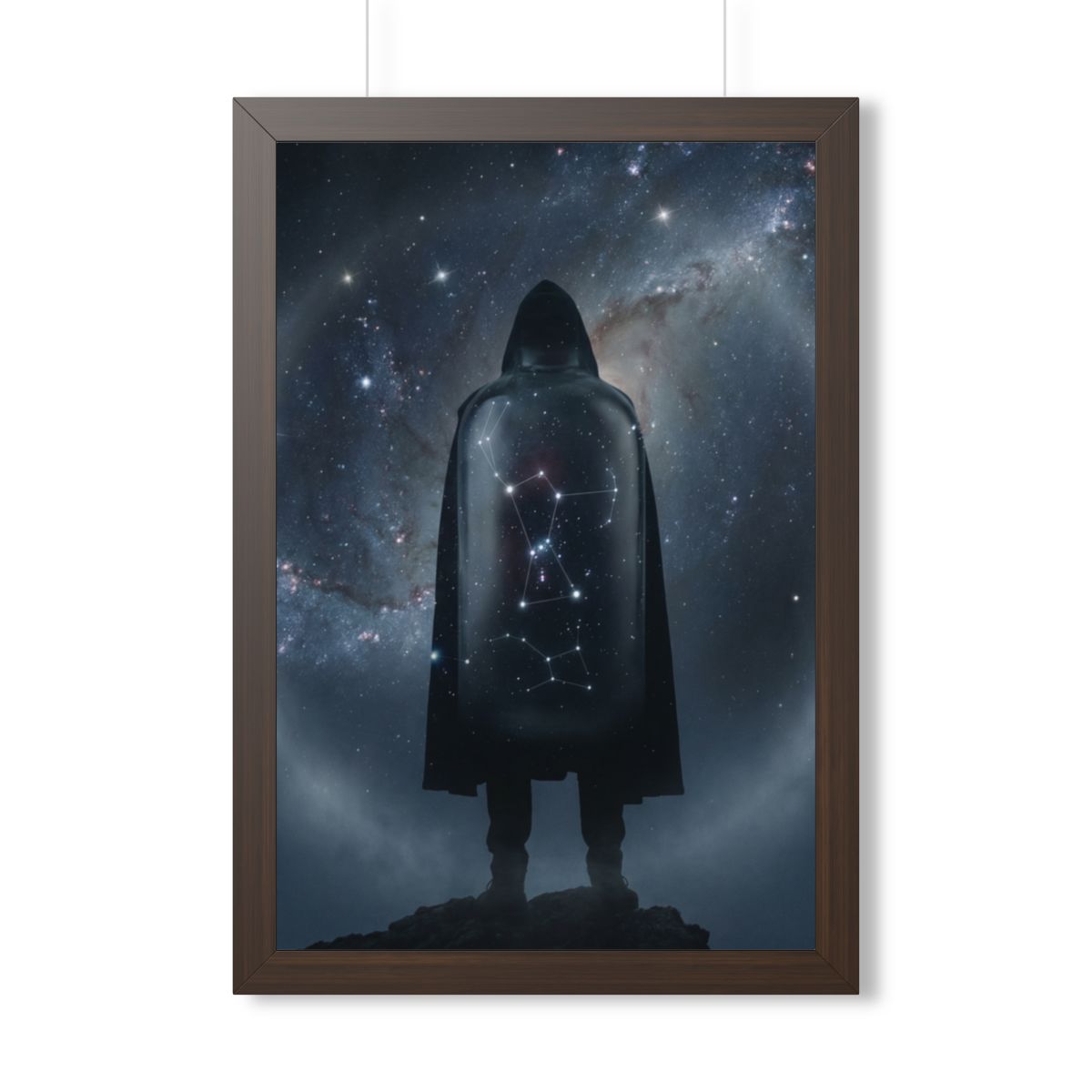 Walnut Framed Orion Constellation Vertical Poster