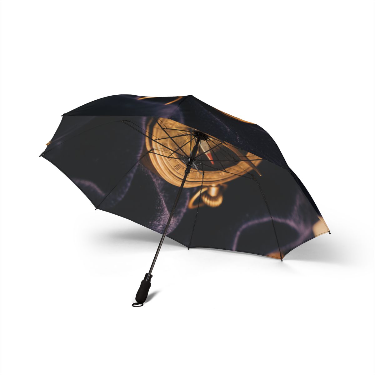 Foldable Umbrella with Antique Sundial Art