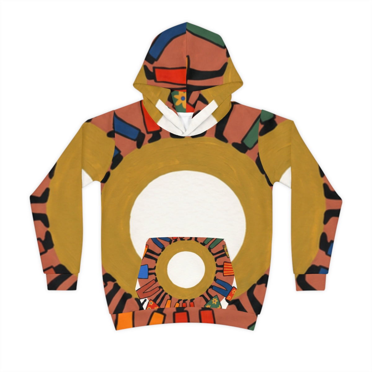 Children's Hoodie - Unity Mandala Folk Art | Echovira...