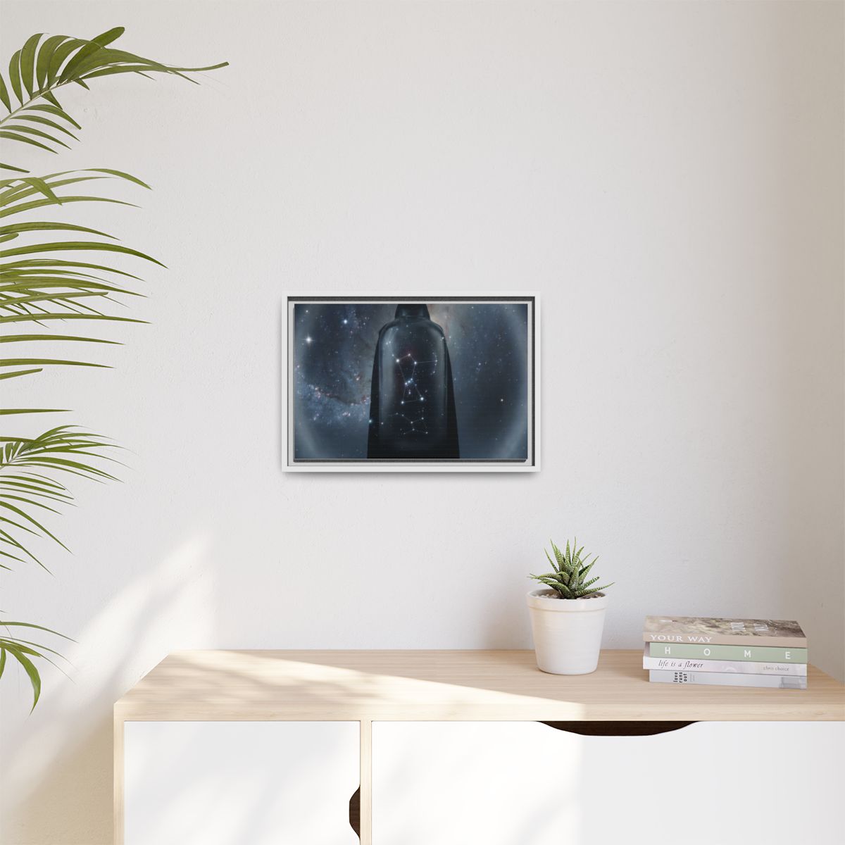 Matte Canvas, Framed - Cosmic Sentinel Orion Constellation...