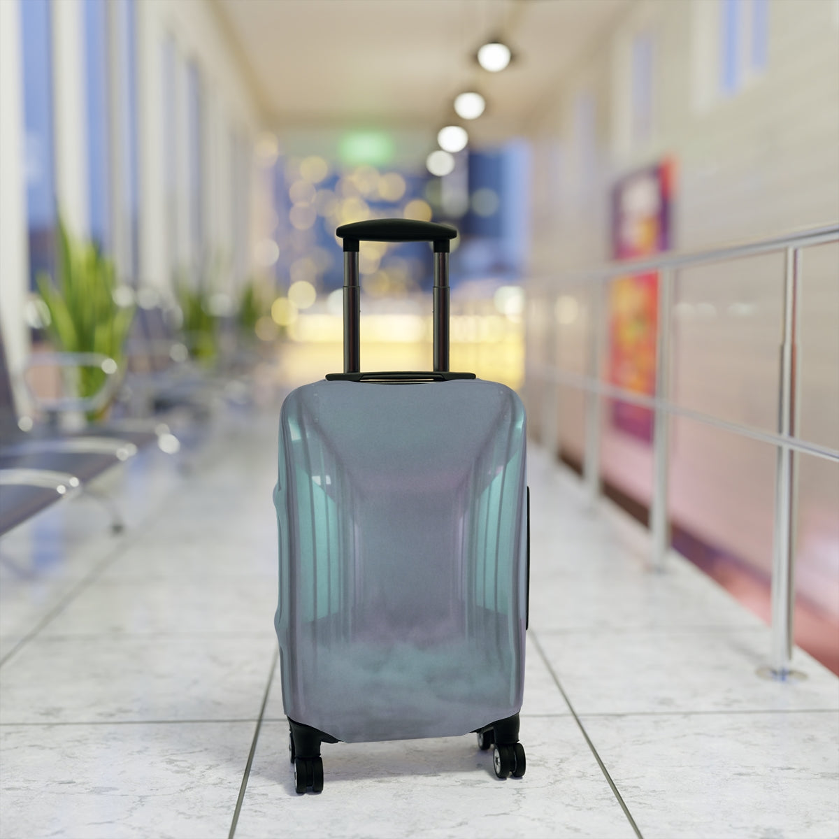 Luggage Cover - Liminal Corridor Fog Art Print | Echovira...