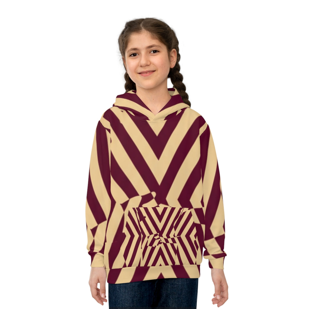 Children's Hoodie Geometric Silhouette Art