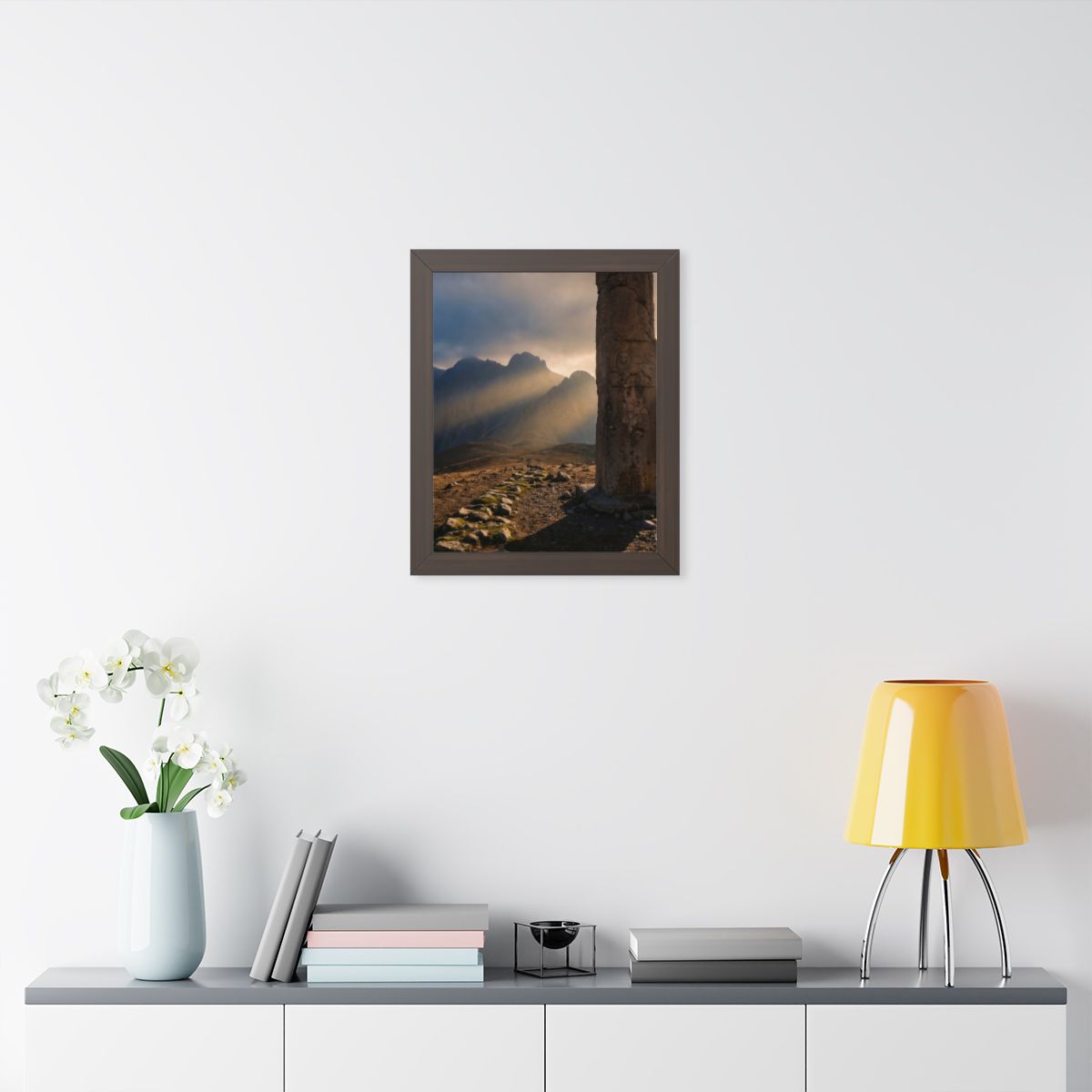 Framed Vertical Poster - Mystic Monolith Ancient Persian......