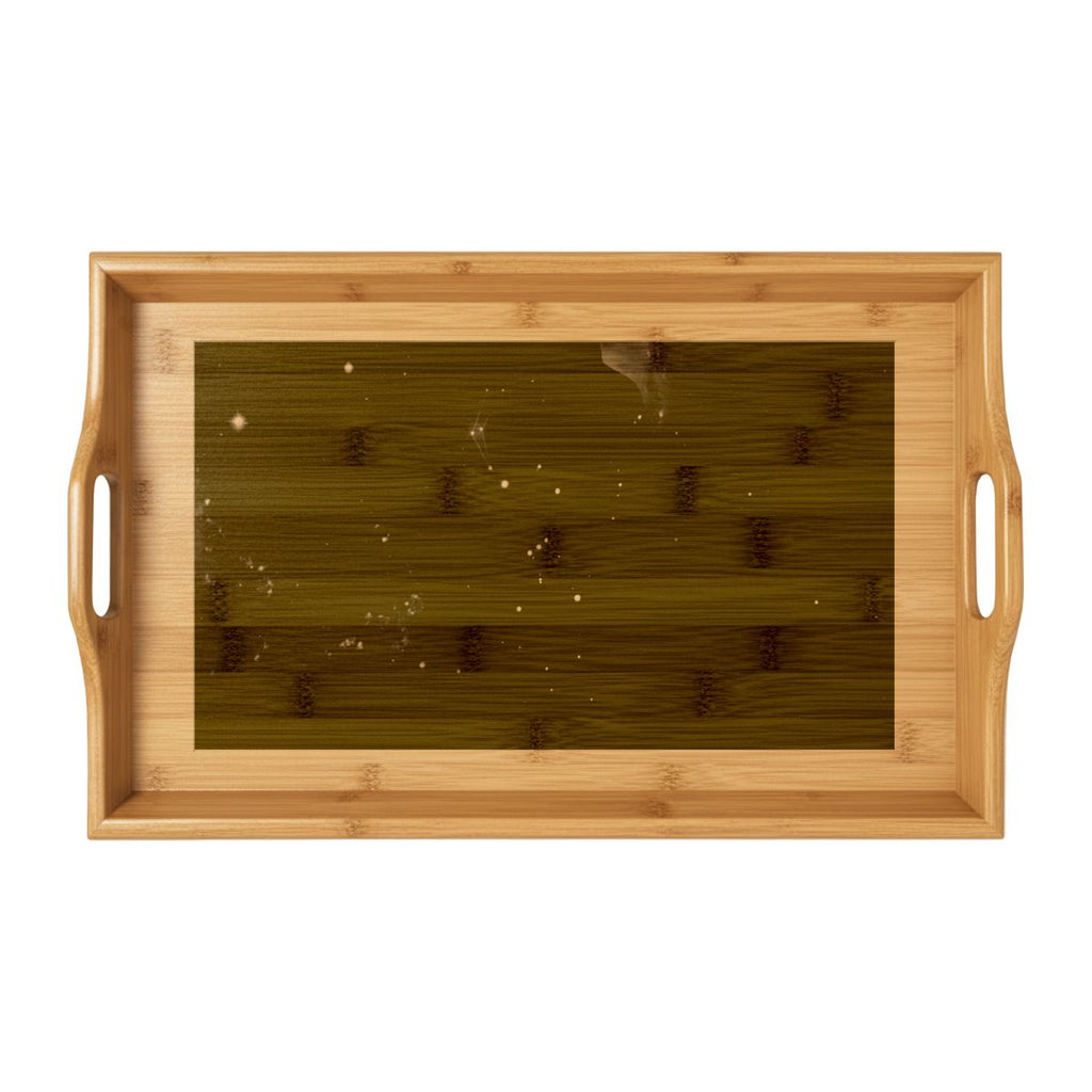 Bamboo Serving Tray - Cosmic Sentinel Orion Constellation......