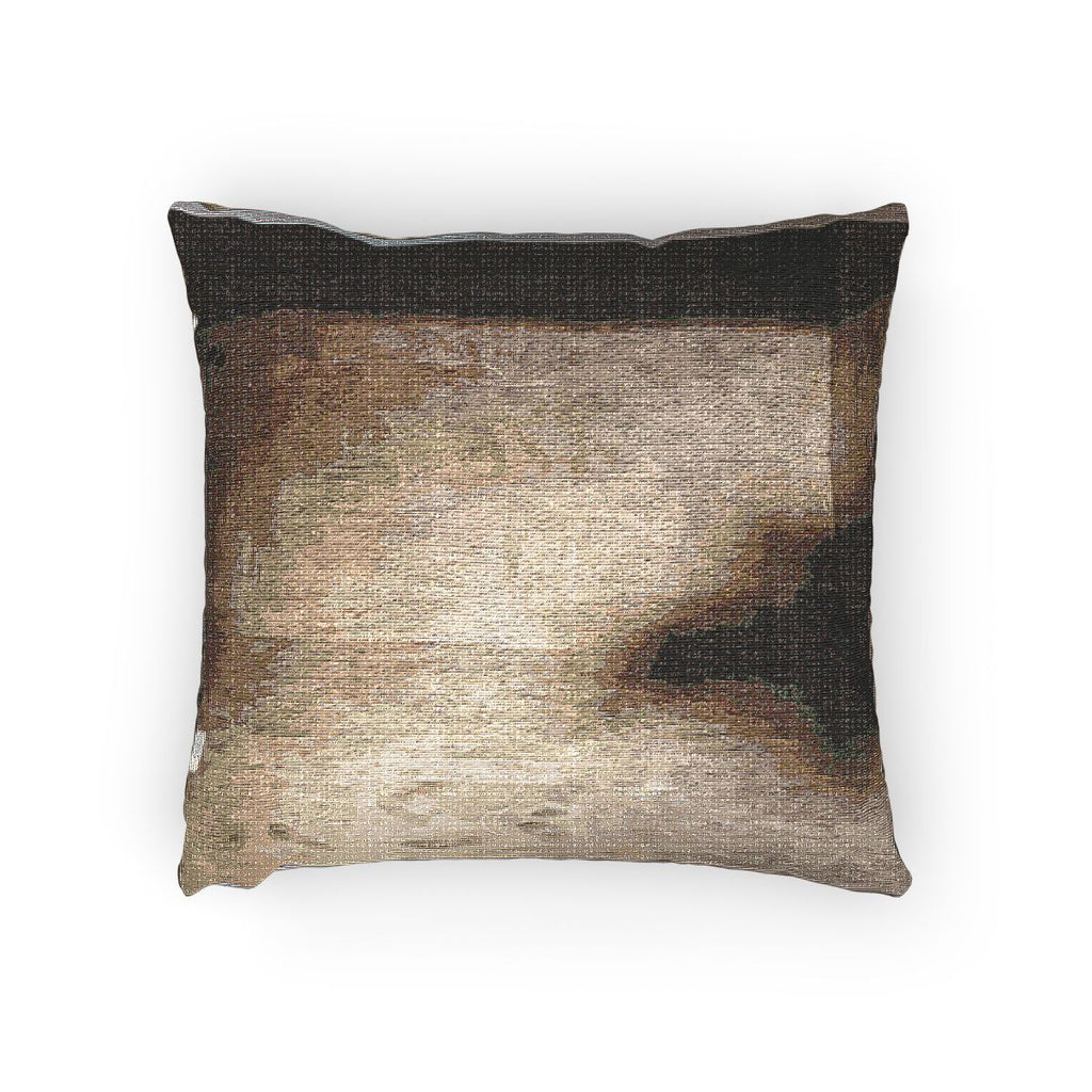 Woven Pillow - Shadows of the Citadel moody architectural......