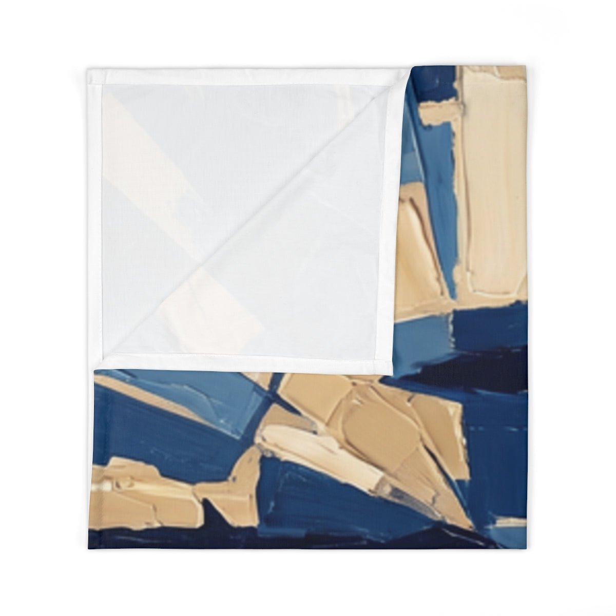 Geometric Silhouette Navy Baby Swaddle Blanket