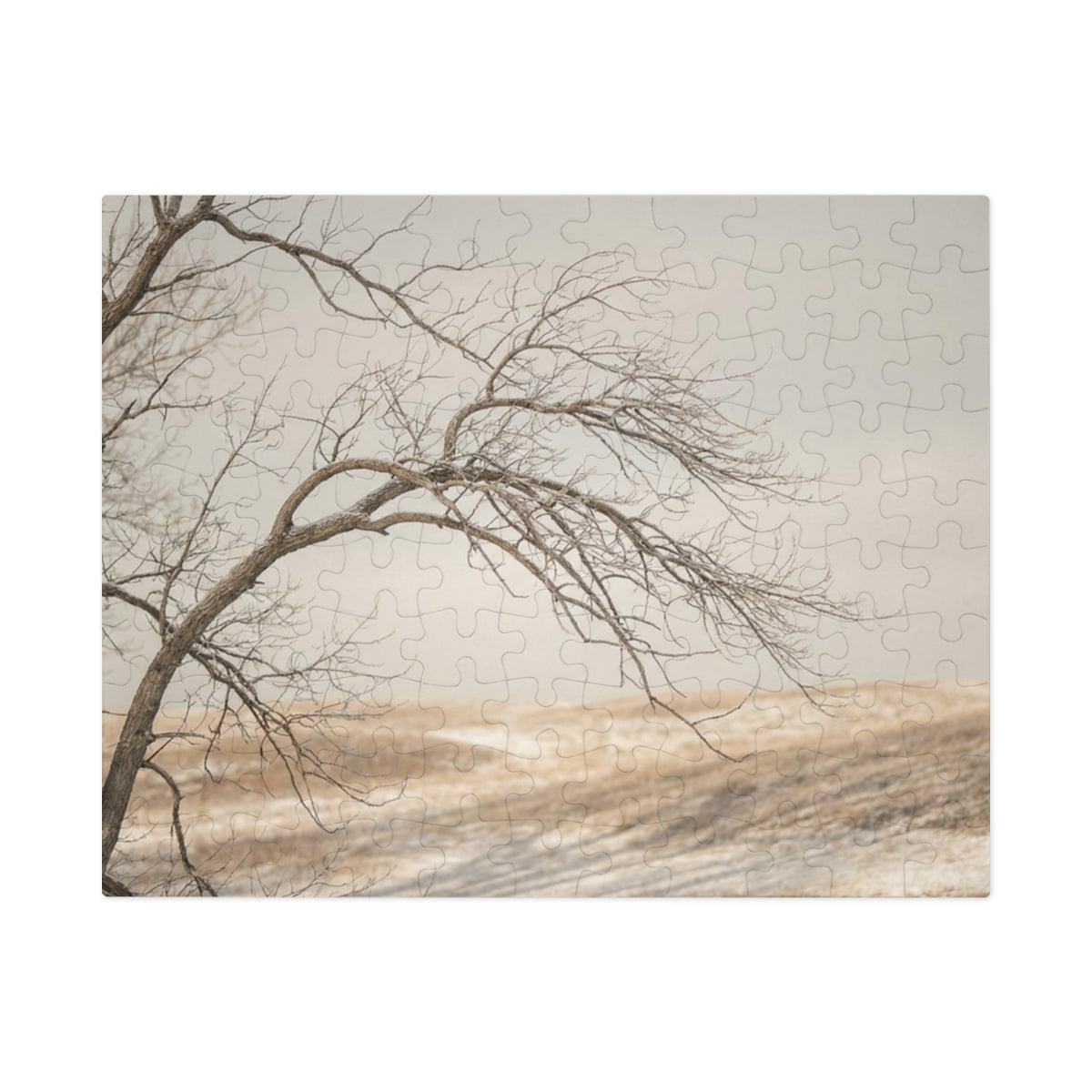 Jigsaw Puzzle with Tin - Winter Branch Solitude Landscape......