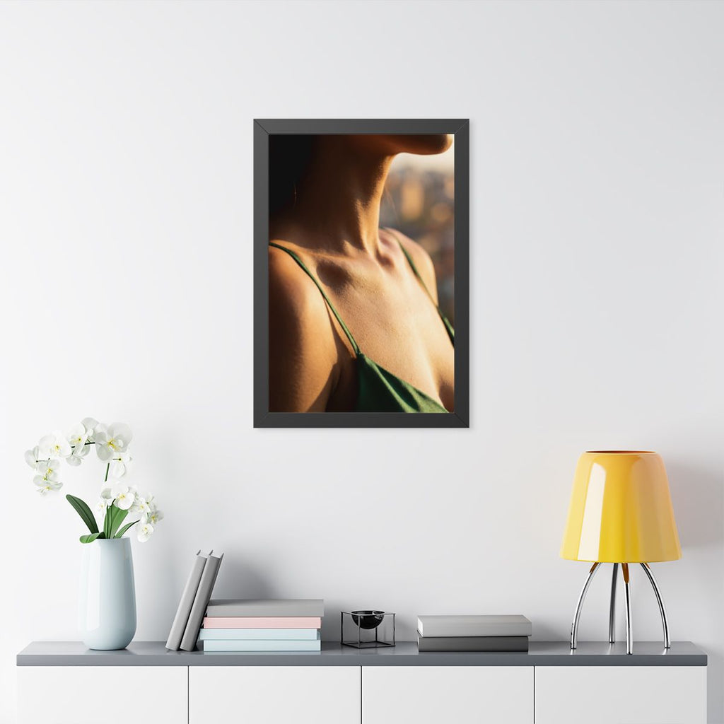 Framed Vertical Poster - Golden Hour Glow - Minimalist... |...
