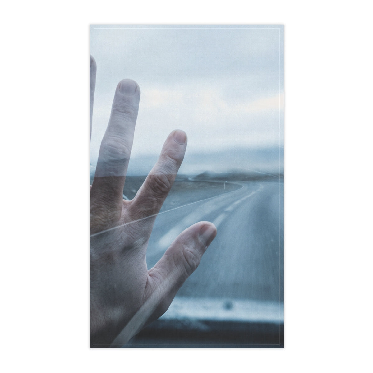 Tea Towels - Rainy Road Trip Horizon | Echovira Gallery