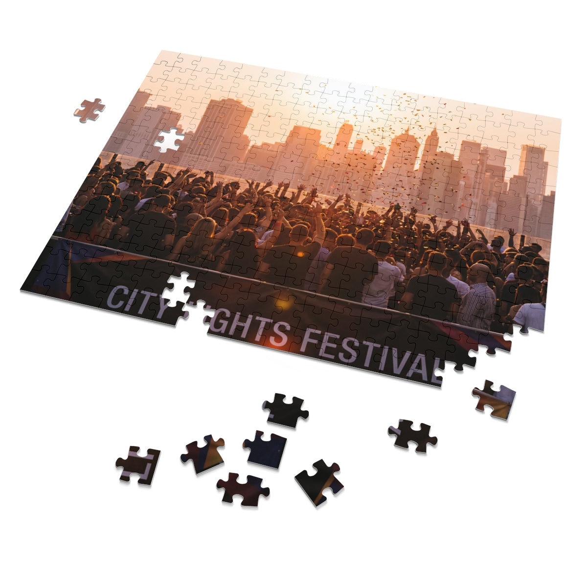 Jigsaw Puzzle with Tin - City Lights (30, 110, 252, 500... |...