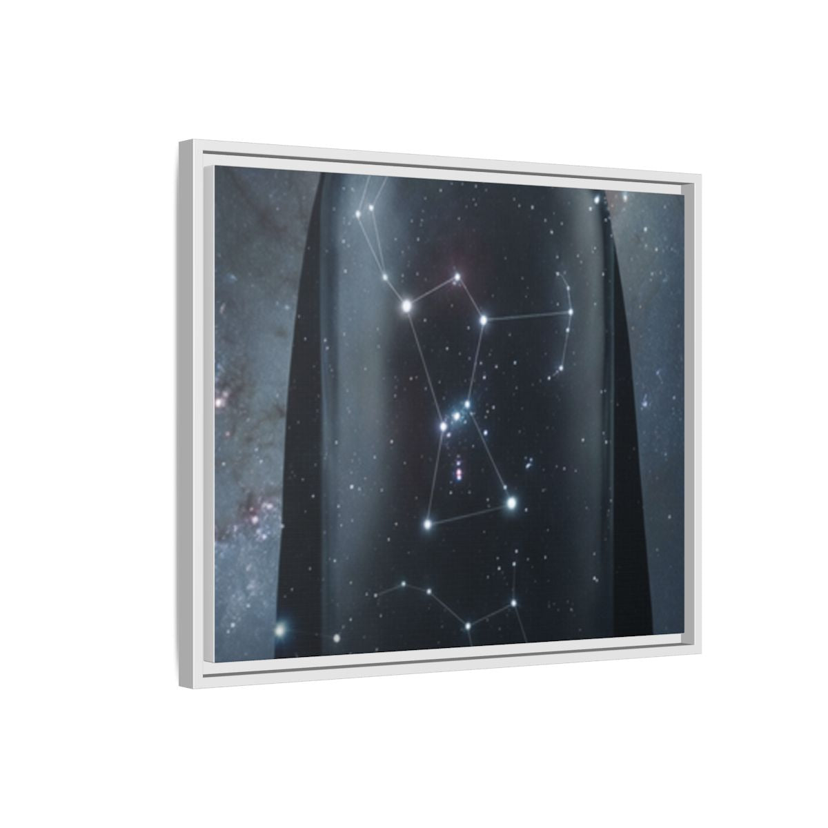 Framed Matte Canvas - Cosmic Sentinel — White / 1.25" (10×8, 12×9, 14×11, 16×12, 20×10, 18×12, 20×16, 24×16, 24×18, 36×12, 24×20, 32×16, 30×20, 30×24, 32×24, 48×16, 36×24, 48×24, 40×30, 60×20, 48×32, 60×30 & 60×40)