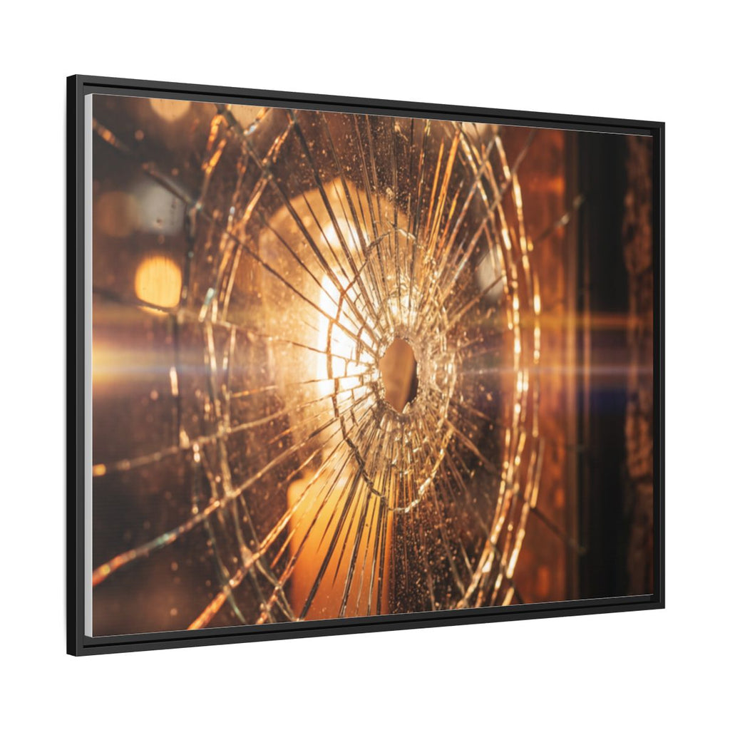 Framed Matte Canvas - Amber Glow — Black / 1.25"