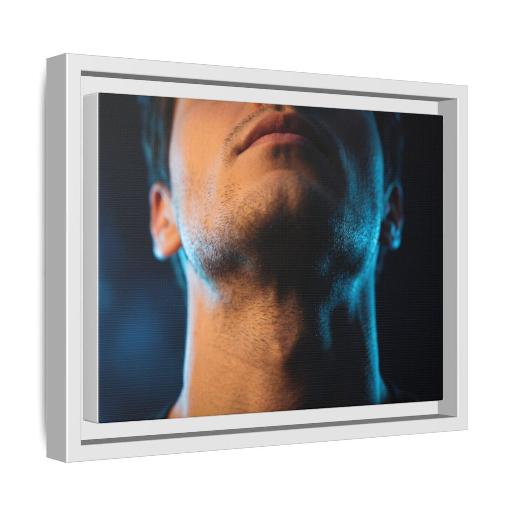 Framed Matte Canvas - Neon Pulse Core — White / 1.25"