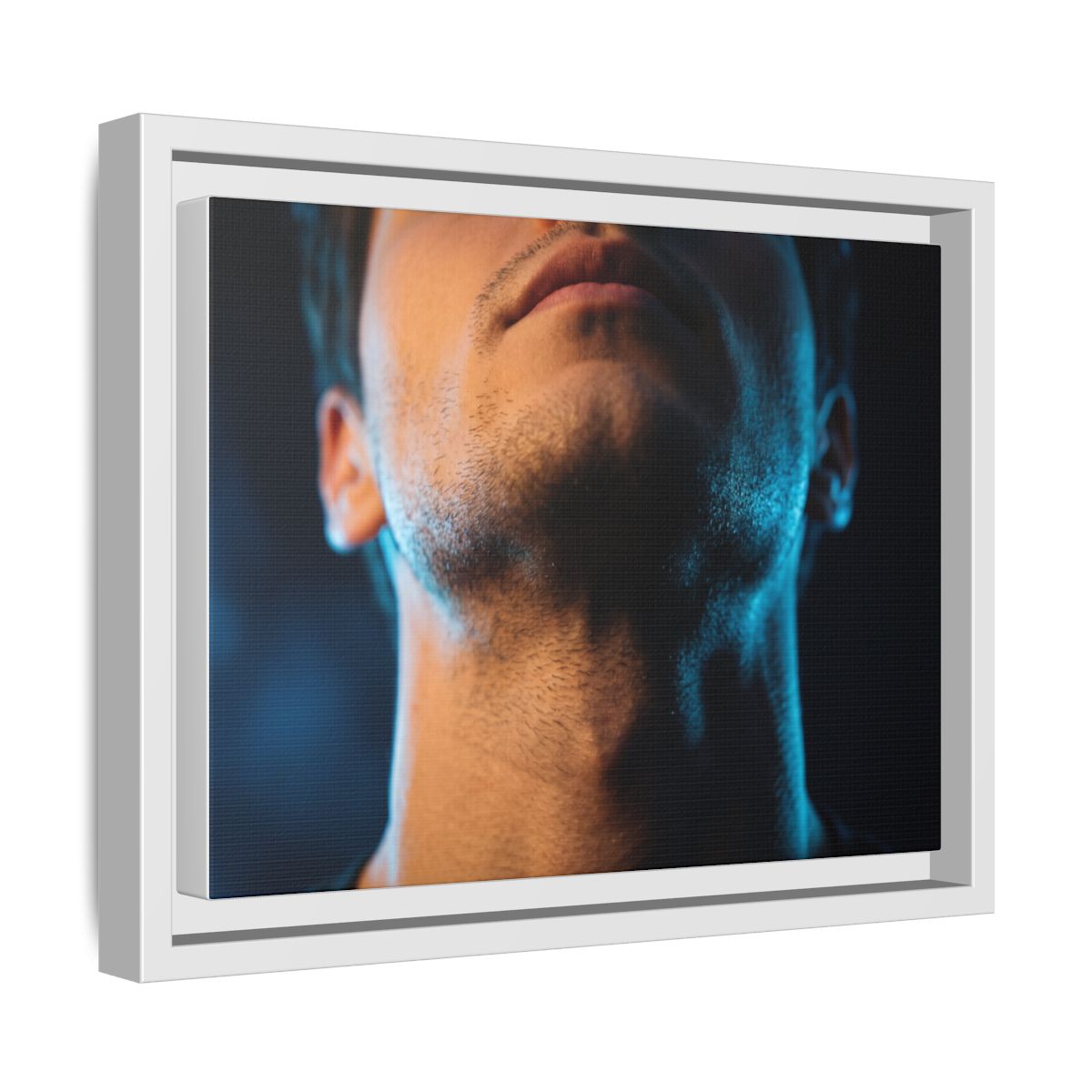 Framed Matte Canvas - Neon Pulse Core — White / 1.25"