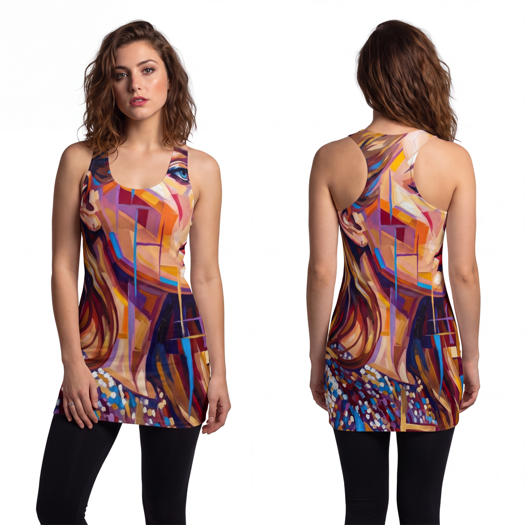 Women's Racerback Dress - Shattered Elegance | Echovira...