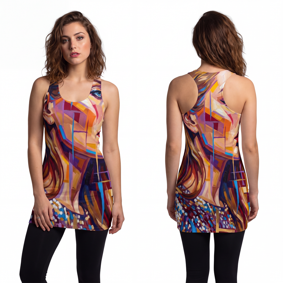 Women's Racerback Dress - Shattered Elegance | Echovira...