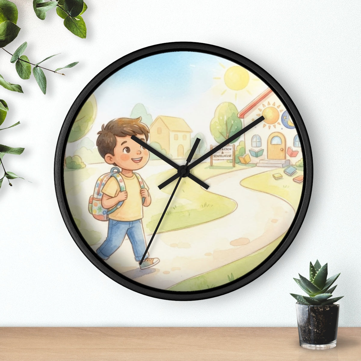 Wall Clock - Sunshine Learning Time | Echovira Gallery