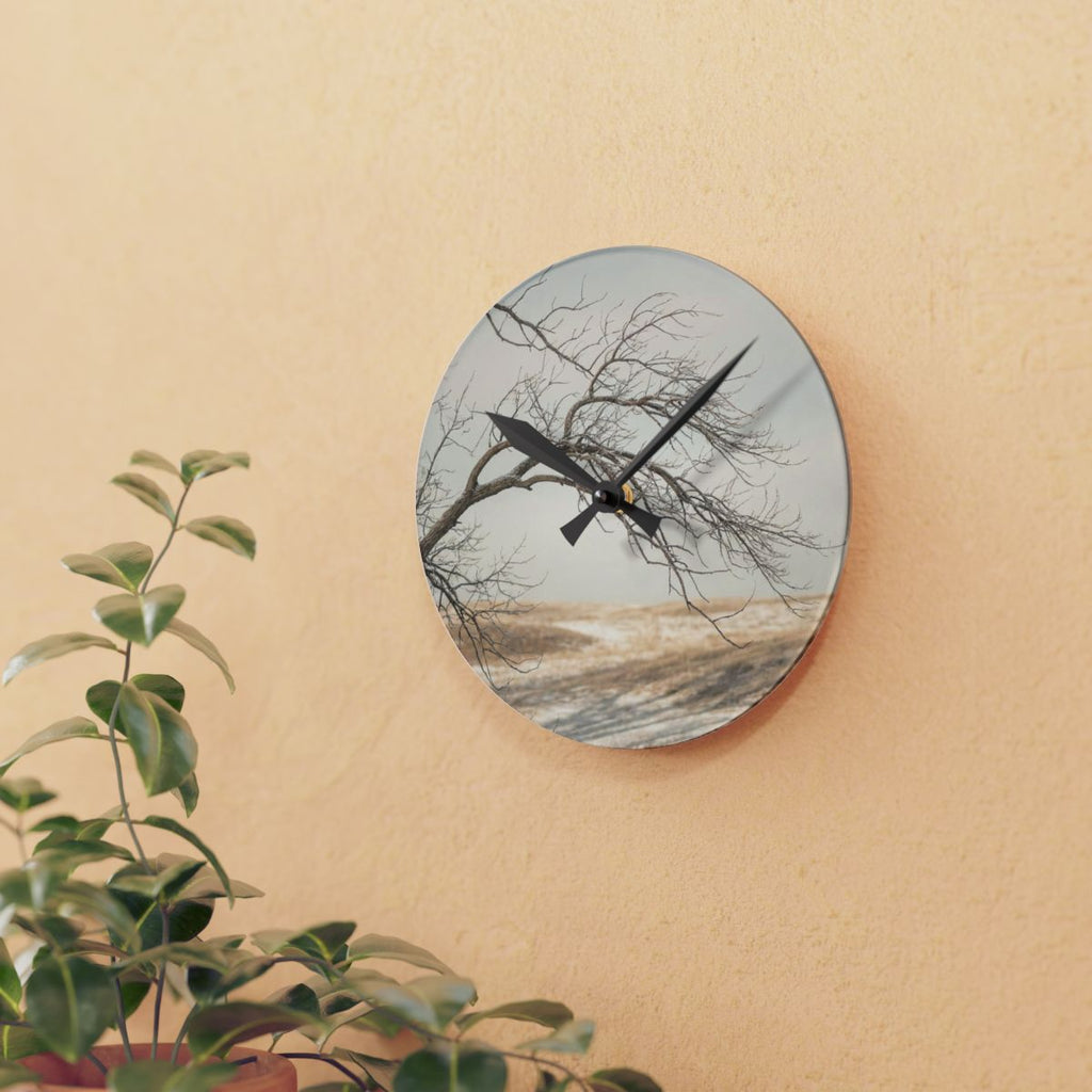 Acrylic Wall Clock - Minimalist Tree