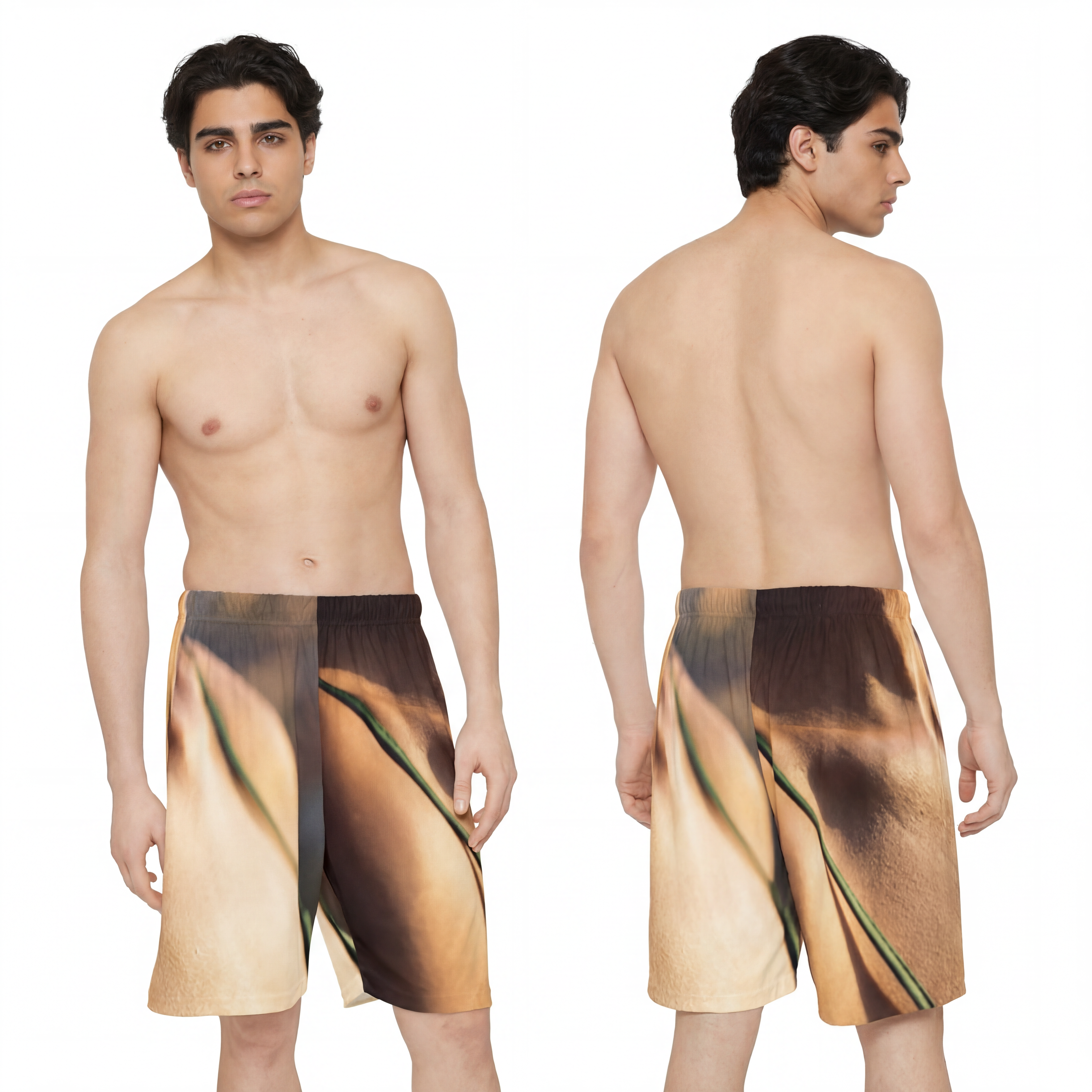 Men's Sports Shorts - Golden Reverie | Echovira Gallery