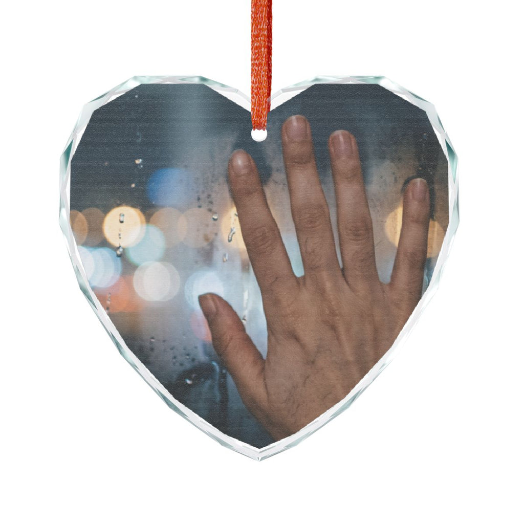 Rainy City Window Crystal Glass Ornament