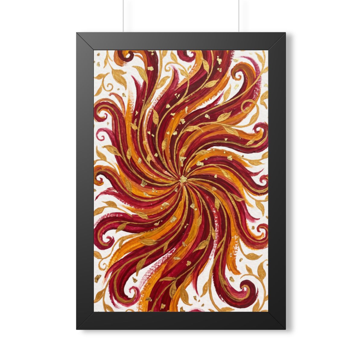 Framed Vertical Poster - Gilded Solstice Art — Black (11×14...