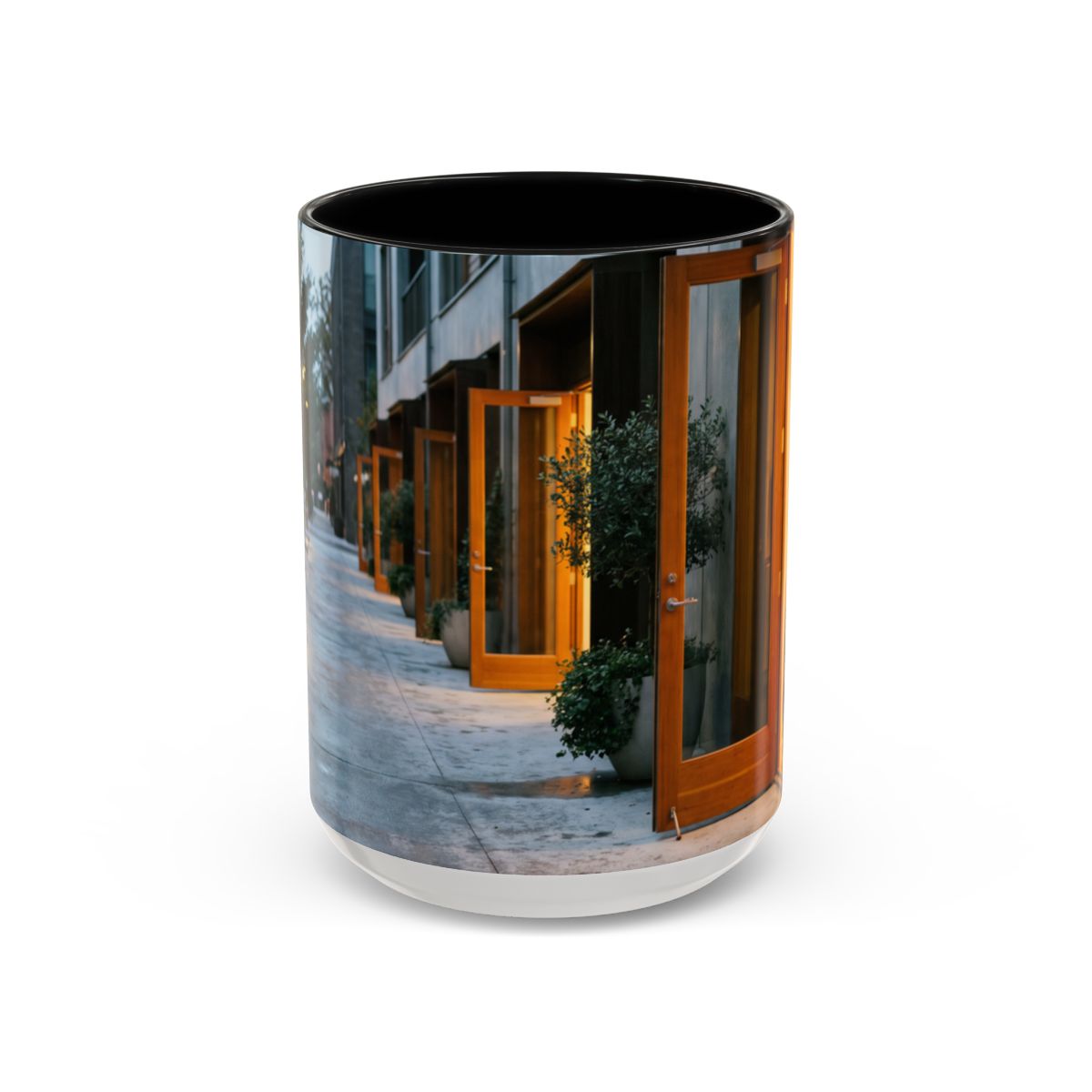 Accent Coffee Mug - Urban Glow Walkway | Echovira Gallery