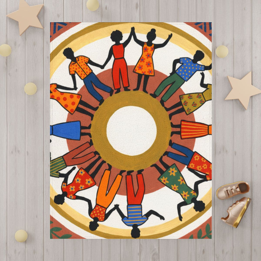 Toddler Blanket - Unity Mandala Folk Art | Echovira Gallery