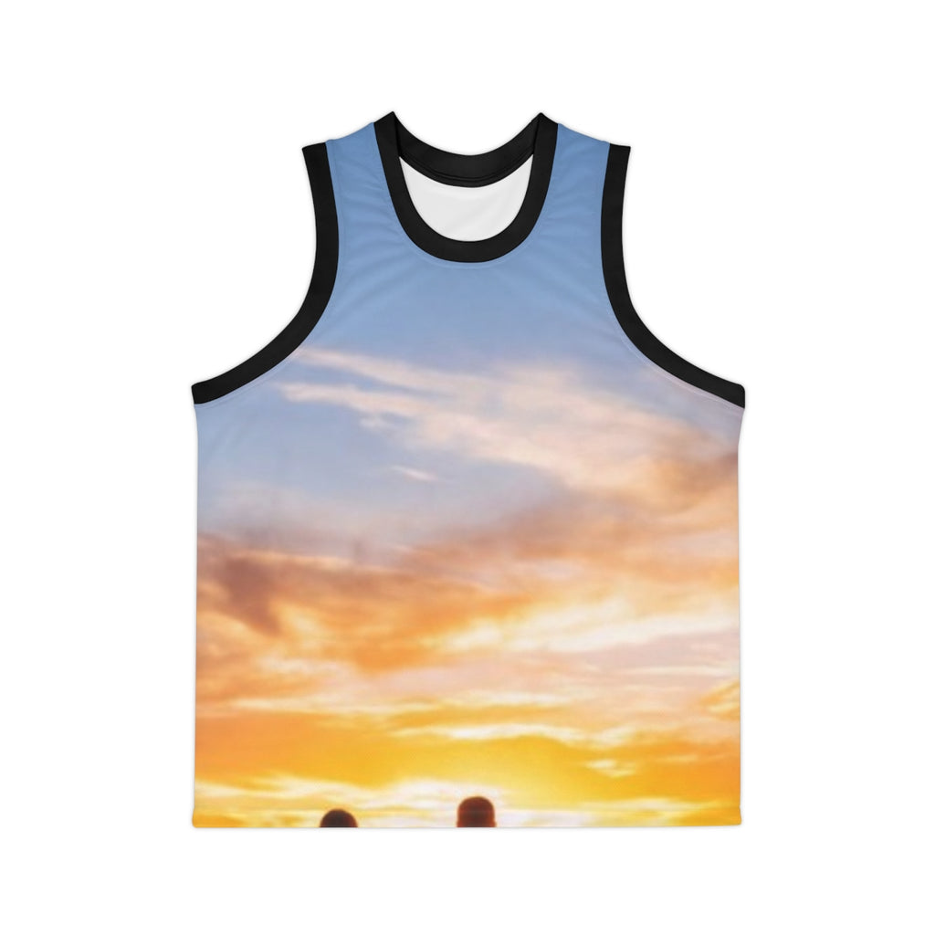 Basketball Jersey - Sunset Horizon | Echovira Gallery