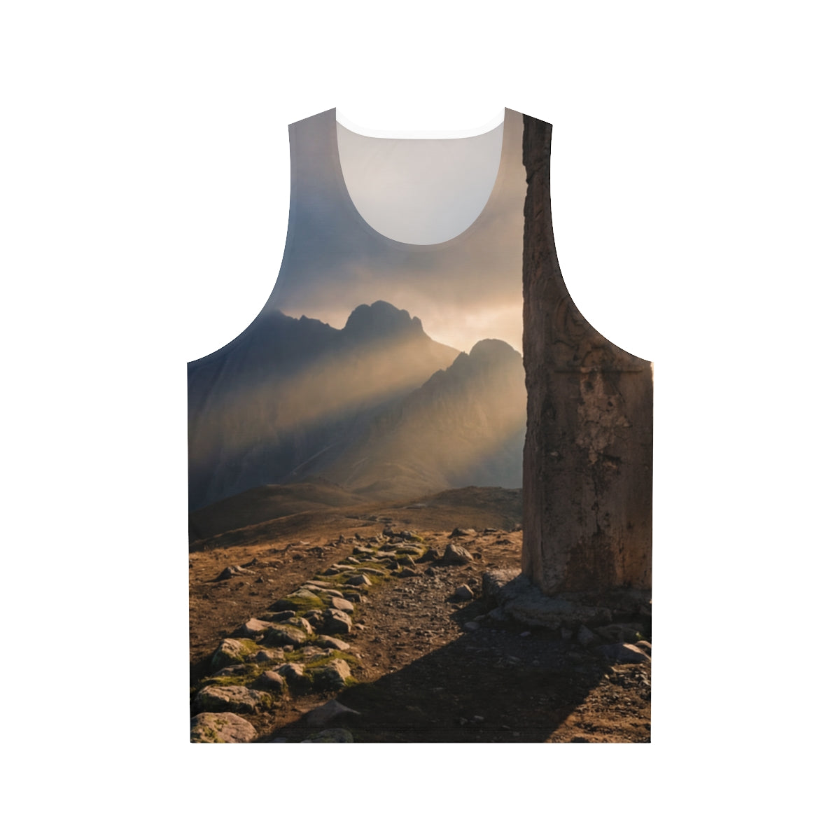 تيشيرت بدون أكمام للجنسين - تصميم "Rugged Nature"