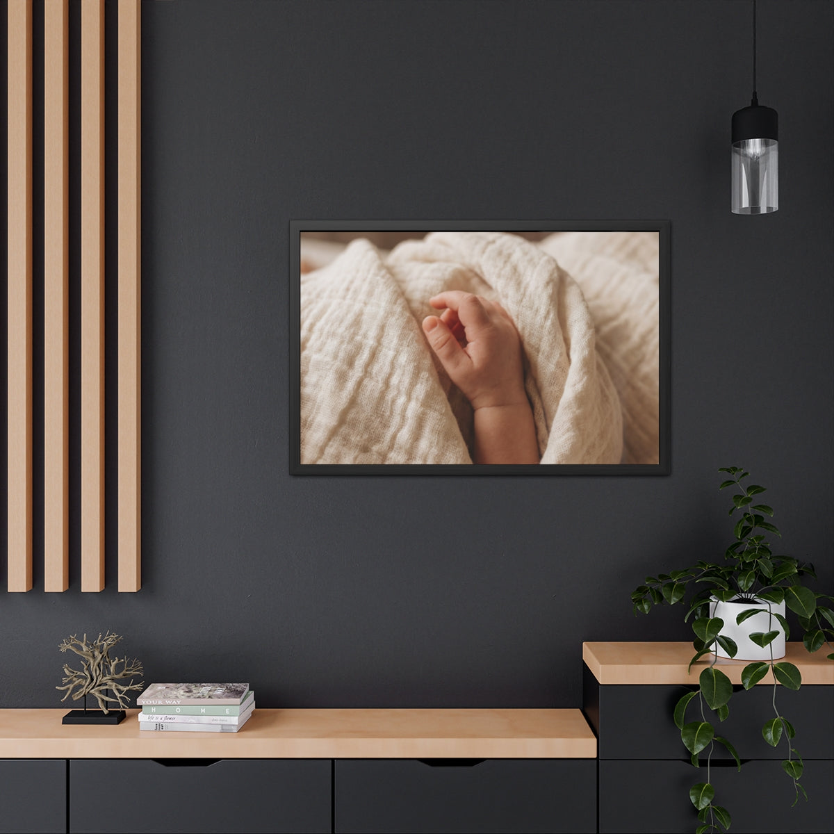Framed Poster Wall Art - Boho Nursery — Landscape