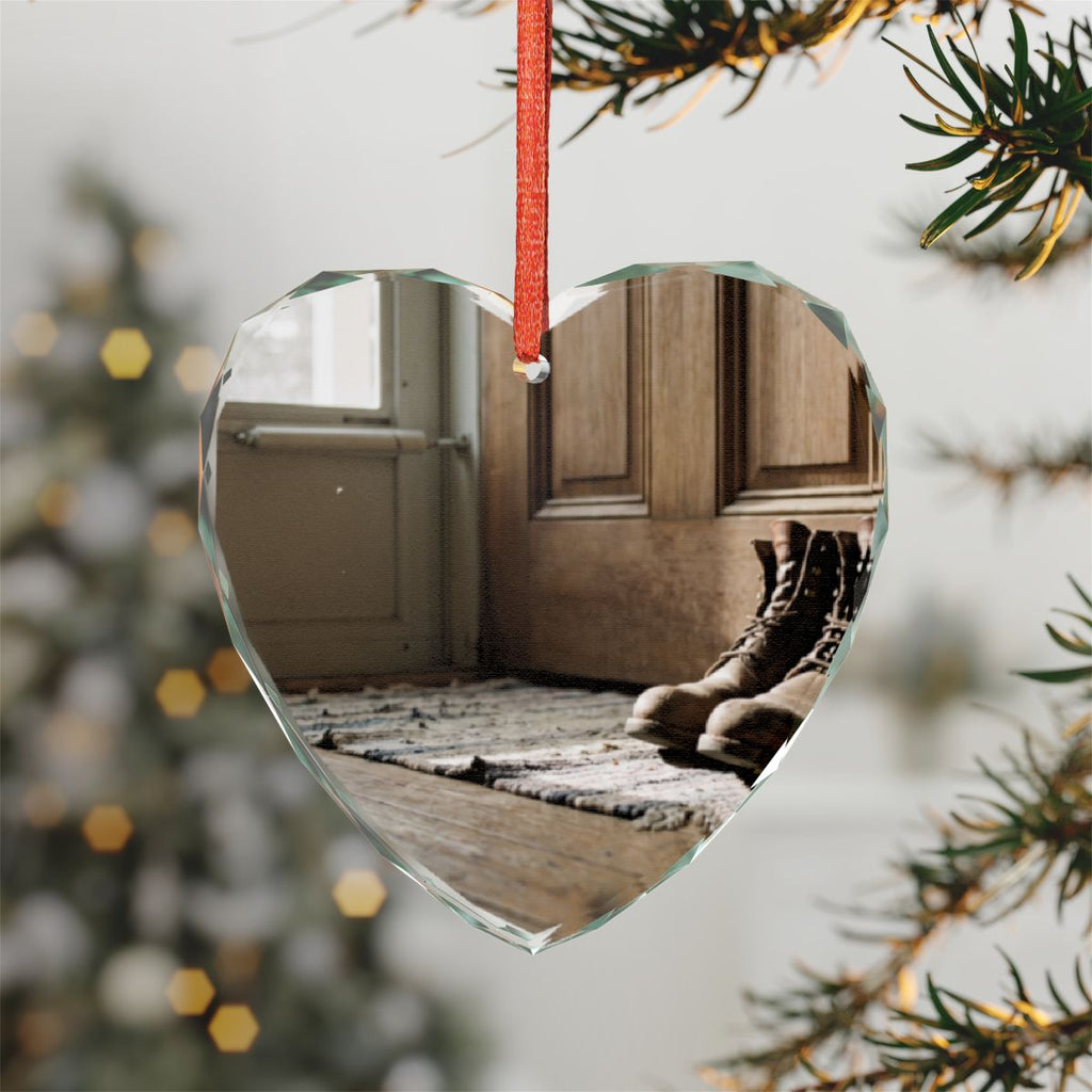 Crystal Glass Ornament - Golden Doorway | Echovira Gallery