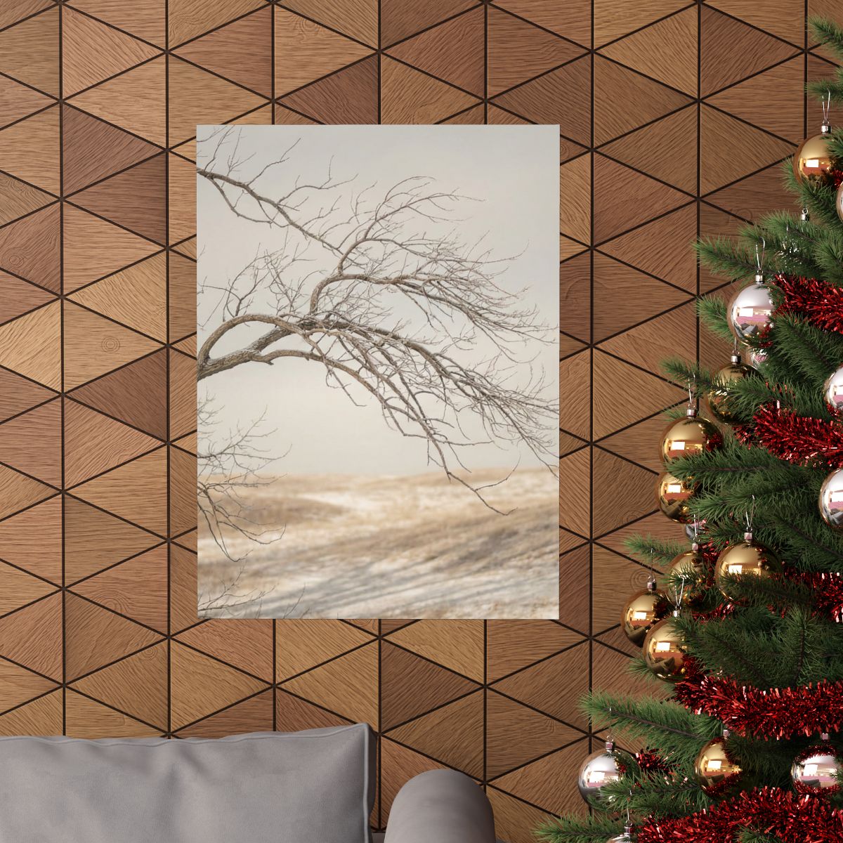 Matte Vertical Posters - Winter Branch Solitude Landscape......